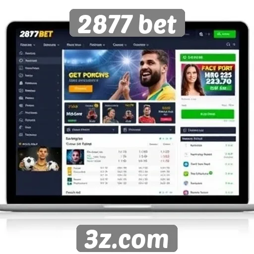 Interface do usuário no site 2877 bet